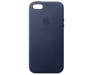 Apple - Capa em pele para iPhone SE - Azul meia-noite
