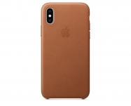 Apple - Capa em pele para iPhone XS - Castanho-sela